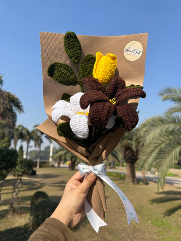 Loved Craft Special Brown Lilly Bouquet