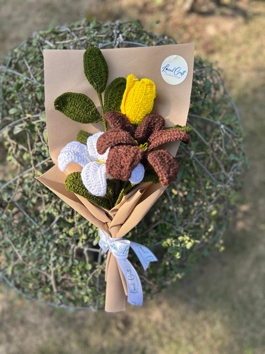 Loved Craft Special Brown Lilly Bouquet