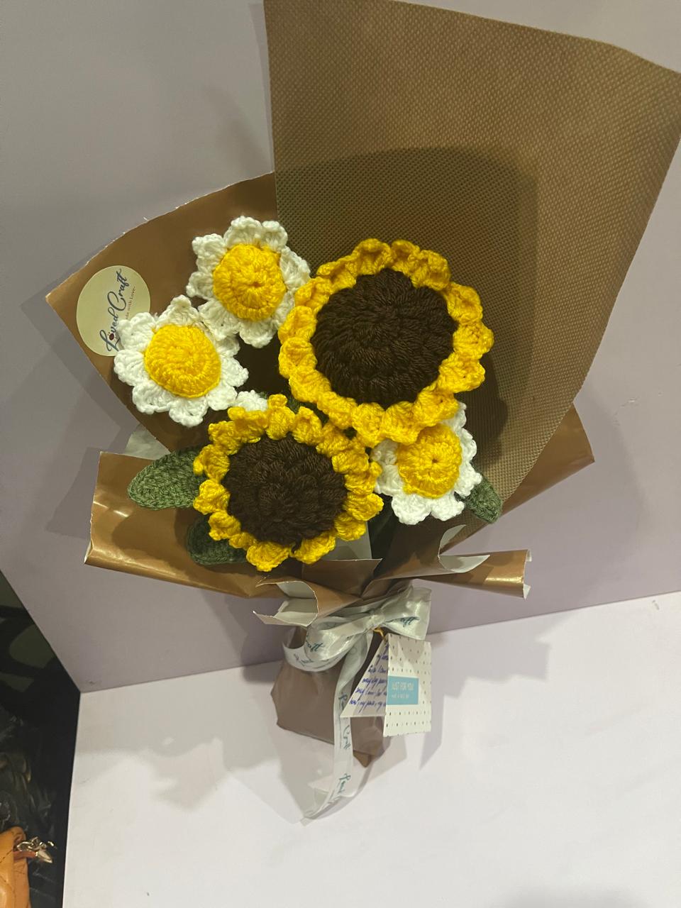 Loved Craft Special Sunflower with Daisies Bouquet