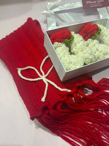 🌸 Loved Craft Handmade Muffler Gift Set – 2 Crochet Gajras