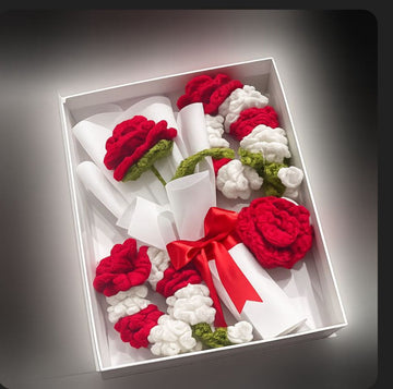 Loved Craft Gift Box 2 gajra ,hair clip,rose bouquet and keychain