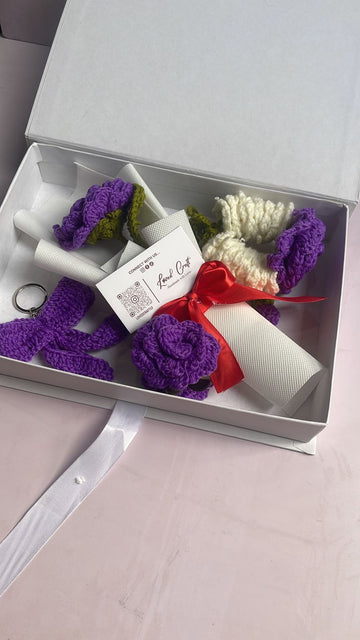 Loved craft Premium Purple Crochet Gift Box