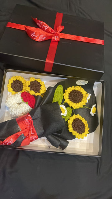 Loved Craft Premium Sunflower Crochet Gift Box