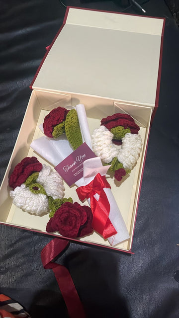 Premium Maroon Crochet Gift Box