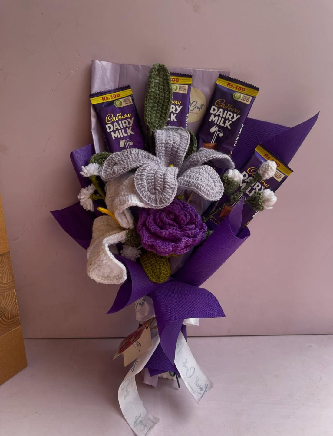 Purple Crochet Lilly Bouquet