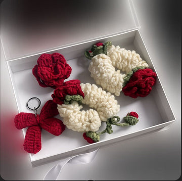 Loved Craft Gift Box 2 gajra ,hair clip and keychain