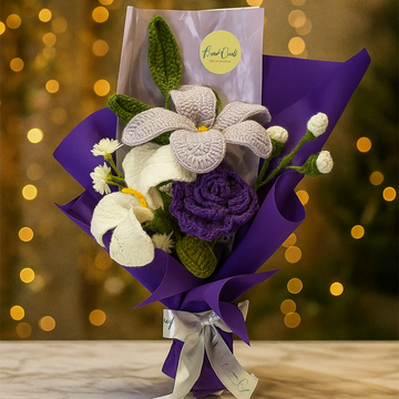 Purple Crochet Lilly Bouquet