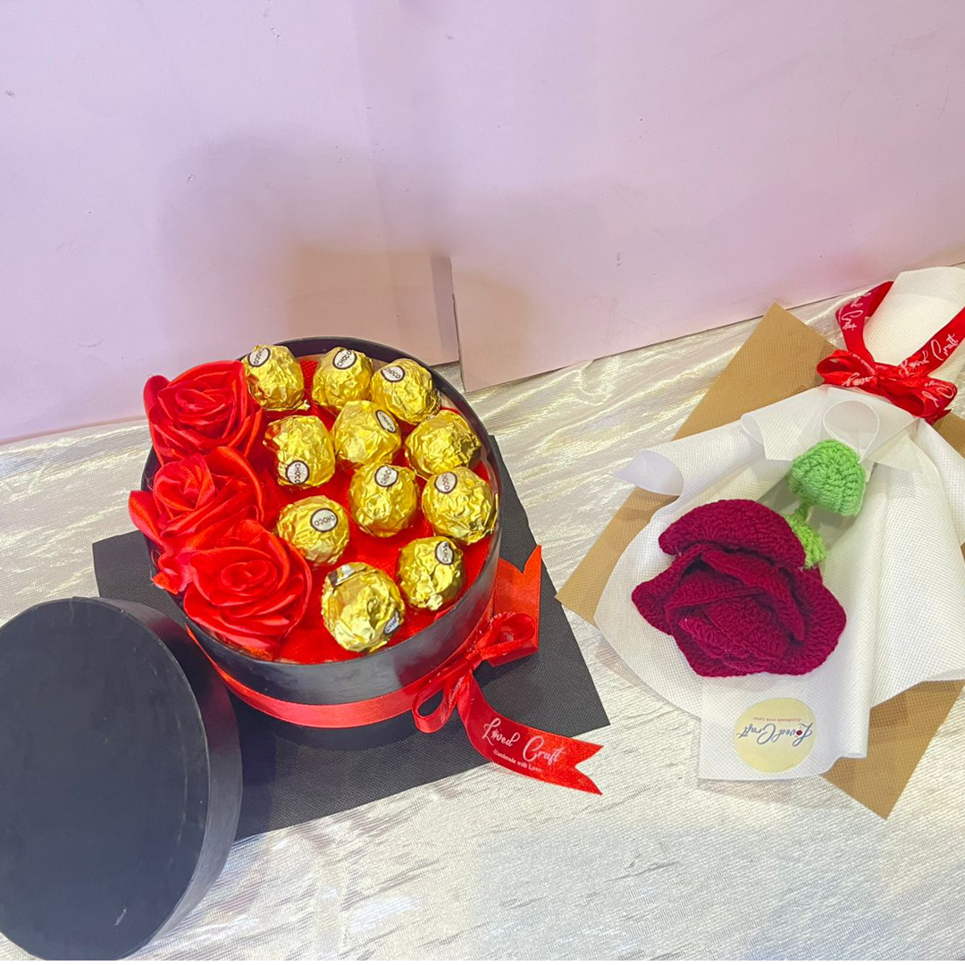 Loved Craft Special Red Rose Bouquet